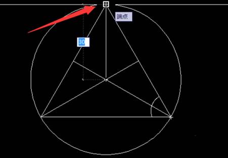 CAD中如何畫(huà)三角形的外接圓