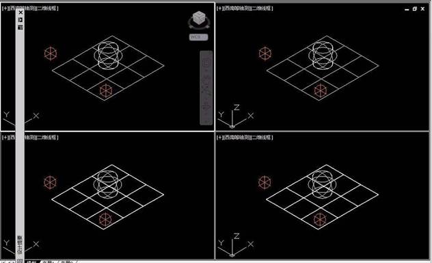 CAD中三維對象怎么設(shè)置四視圖？
