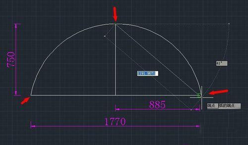 CAD已知弧長和直角邊長怎么畫弧