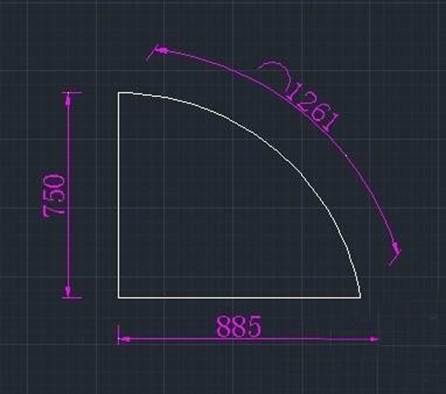 CAD已知弧長和直角邊長怎么畫弧