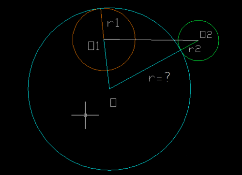 cad畫一個圓與另兩圓內切、外切.png