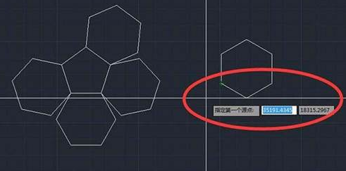 CAD如何使六邊形對(duì)齊到五邊形上？