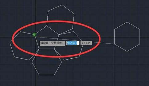CAD如何使六邊形對(duì)齊到五邊形上？