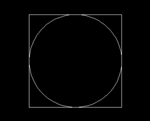 CAD如何在正方形里繪制內(nèi)切圓？