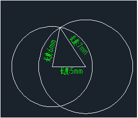 CAD如何用圓輔助繪制三角形